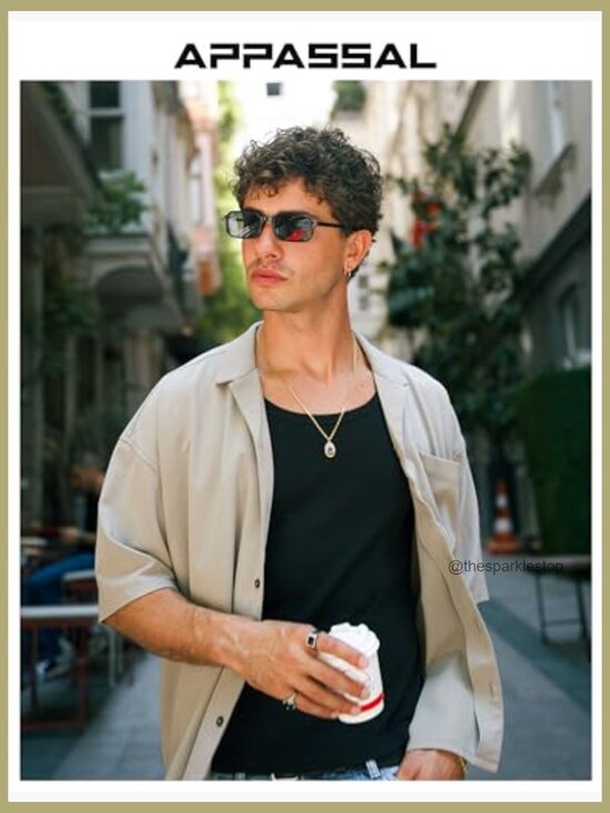Retro Skinny Rectangle Sunglasses 90s Narrow Thin Frame UV400